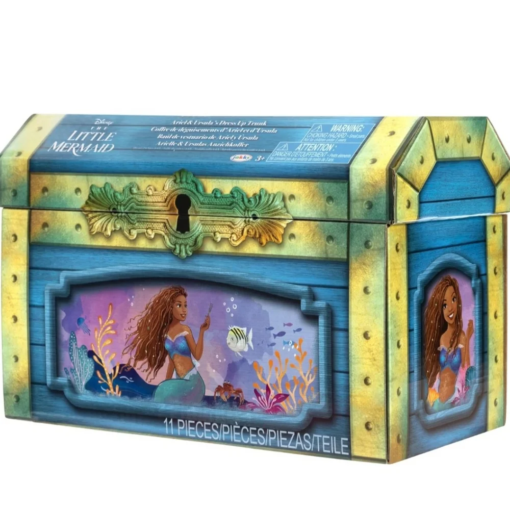 Disney The Little Mermaid Ariel & Ursula Dress Up Trunk, Treasure Chest